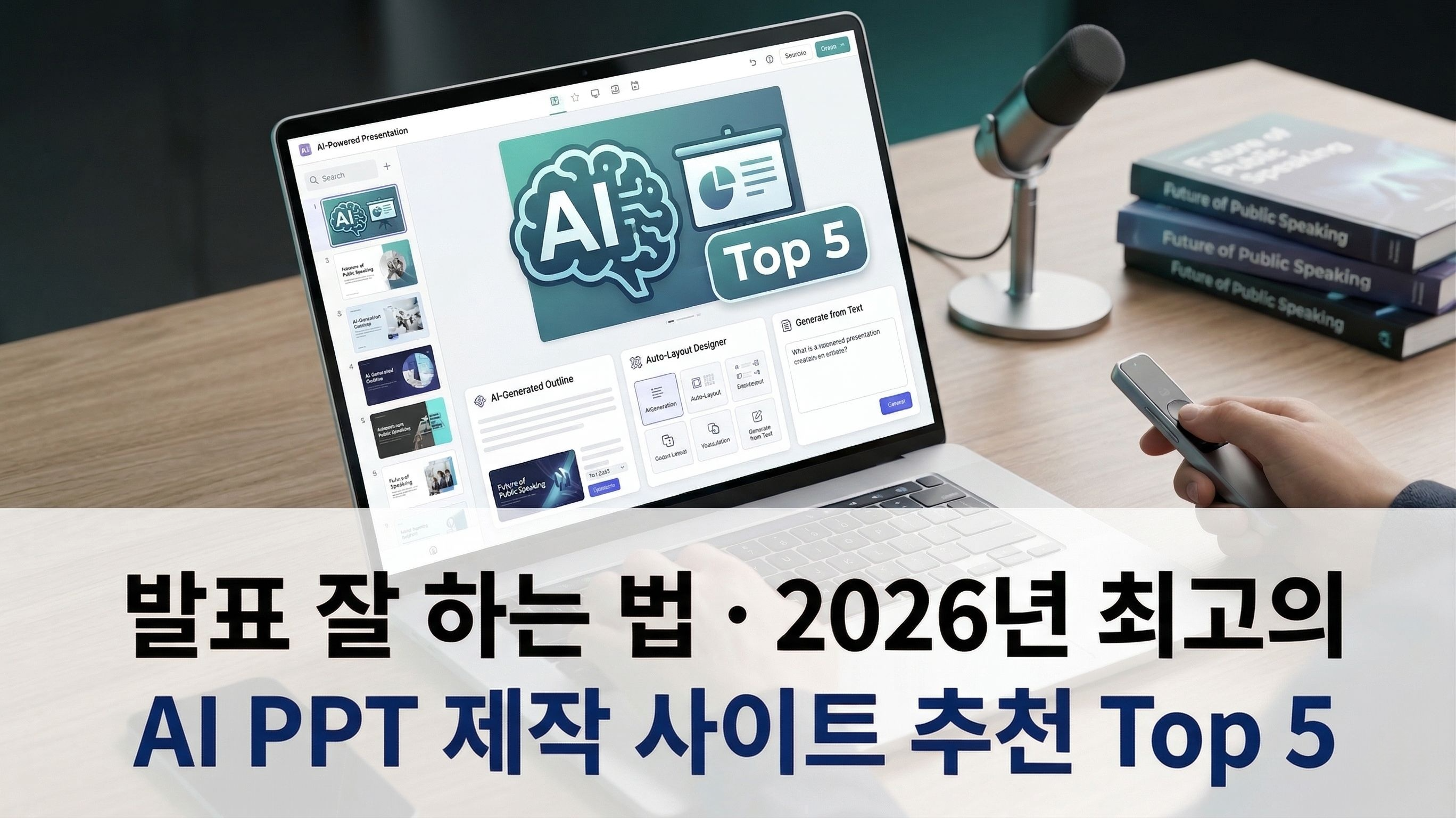 발표 잘 하는 법 · 2026년 최고의 AI PPT 제작 사이트 추천 Top 5